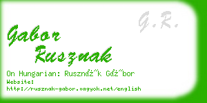 gabor rusznak business card